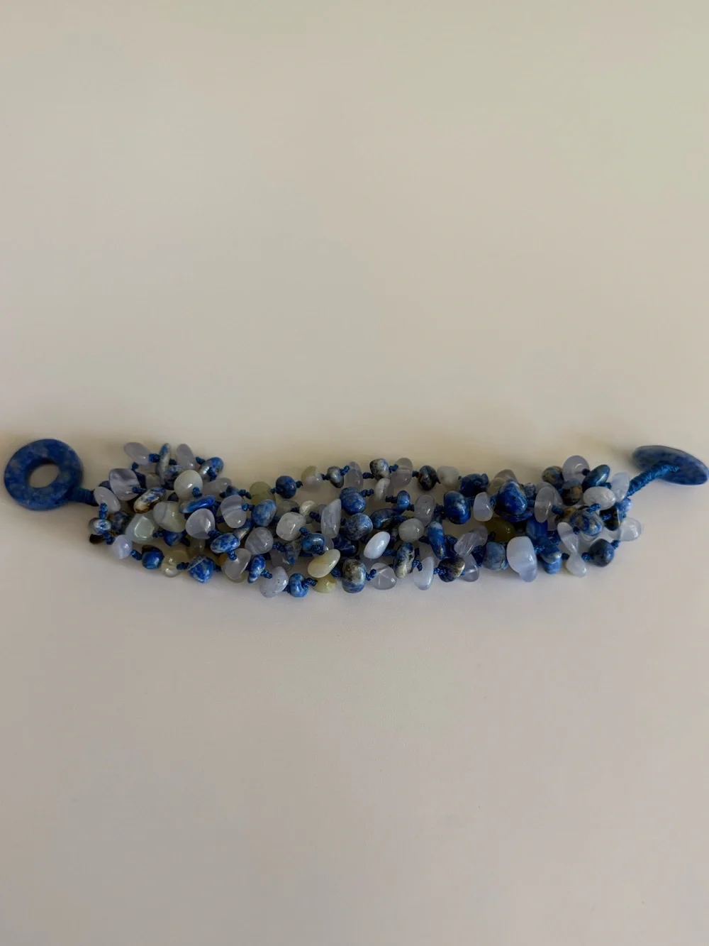 Sajen 925 Sterling silver Blue Cluster Beaded Bracelet